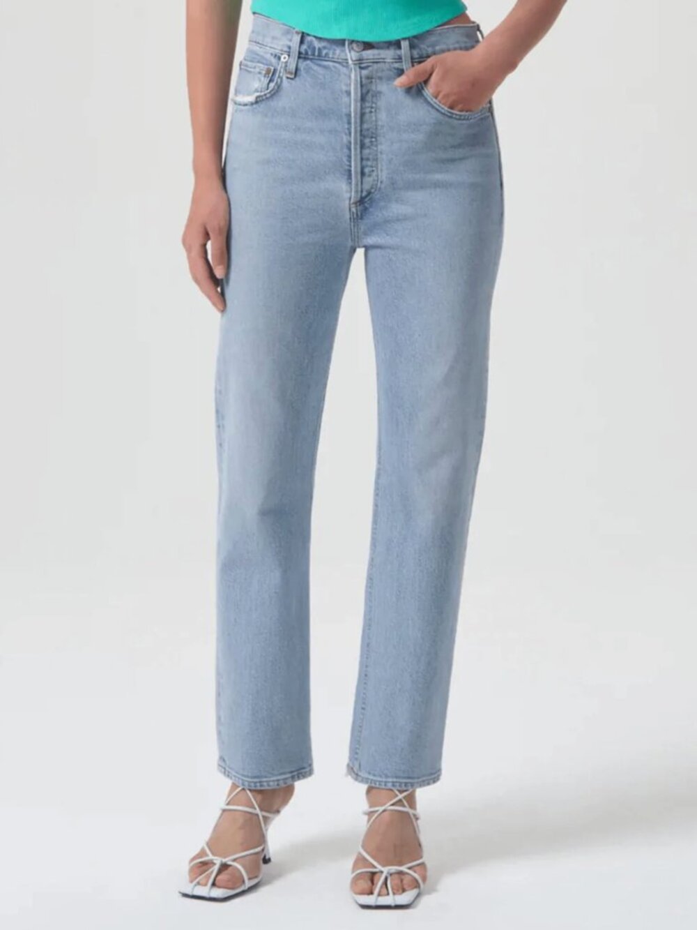 AGOLDE | High Rise Stovepipe Jeans in Destination
